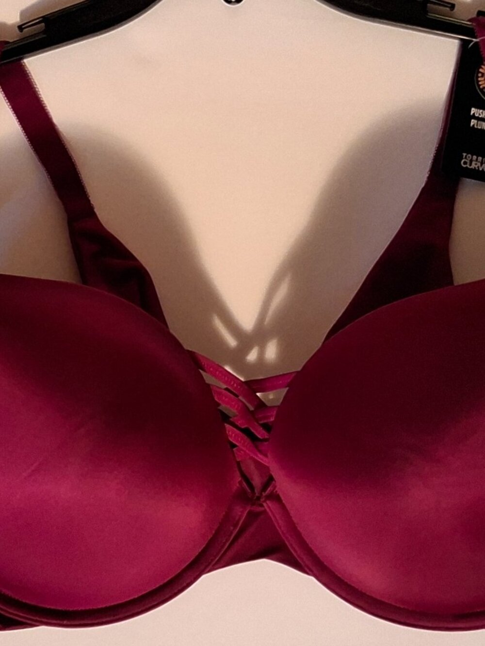 Torrid Curve Push-Up Plunge 360° Back Smoothing Berry Color Bra